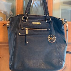 Micheal kors satchel large black leather